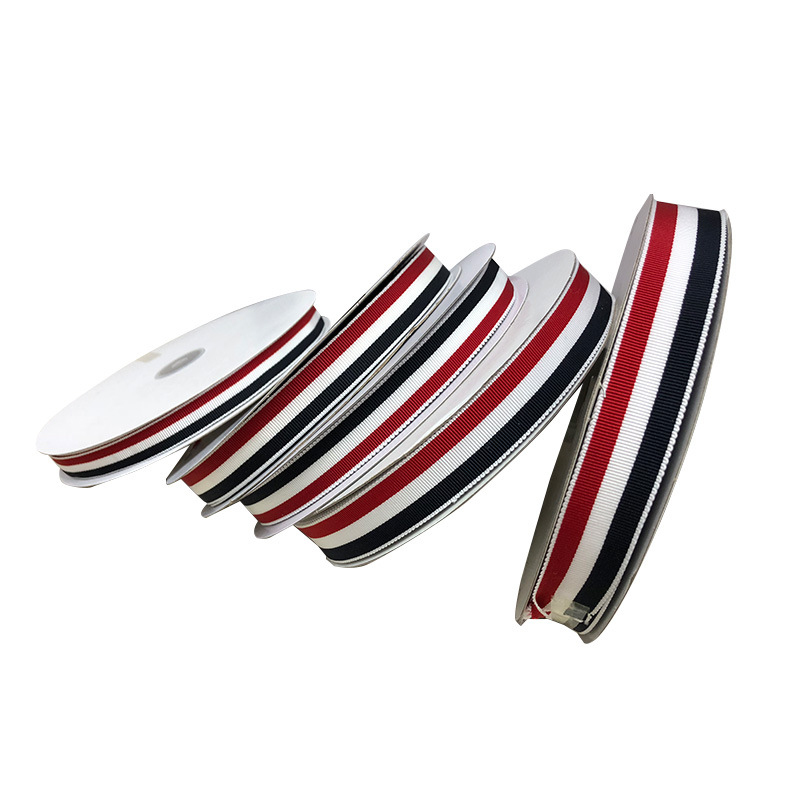 Three -color printing fashion striped stamp with red