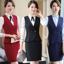 职业马甲套装女空姐制服美容师前台收银酒店服务员工作服秋冬装