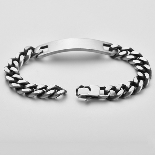 Hot-selling fashion accessories for foreign trade. Stainless steel retro bangle with cool and trendy style. Men's and women's couple jewelry 