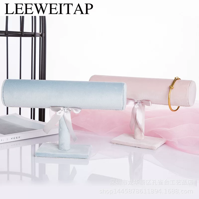 Bracelet Stand (LEEWEITAP) Velvet Jewelry Display, Resin & Fabric, 24×11×15 cm