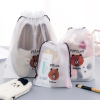 Handheld cartoon organizer bag for traveling, drawstring