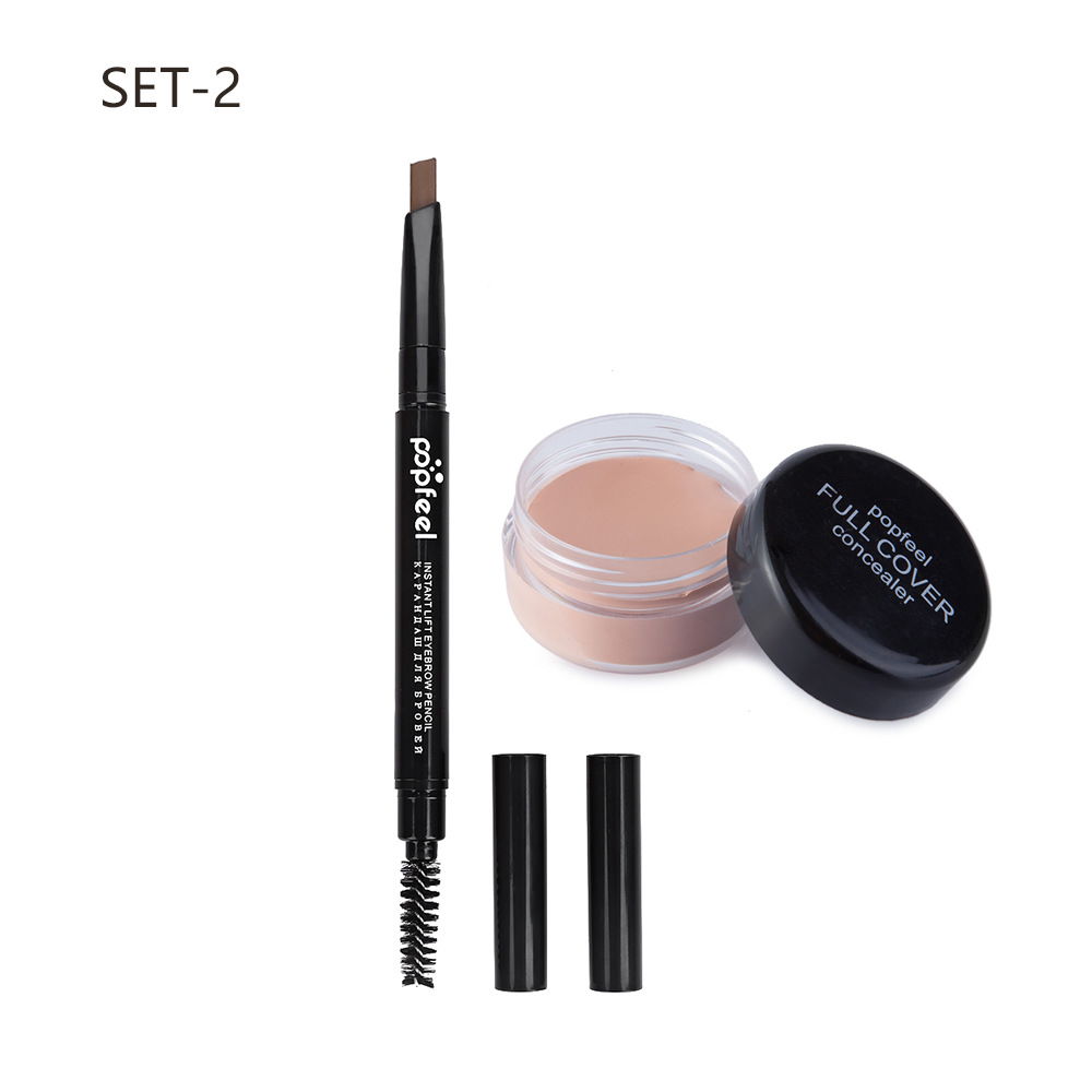 Double-sided automatic waterproof eyebrow pencil, foundation, no smudge, long-term effect