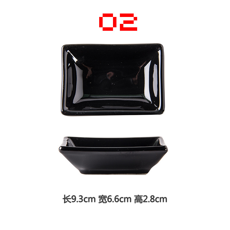 Plato de condimento de cerámica plato de vinagre de mostaza plato de China de hueso