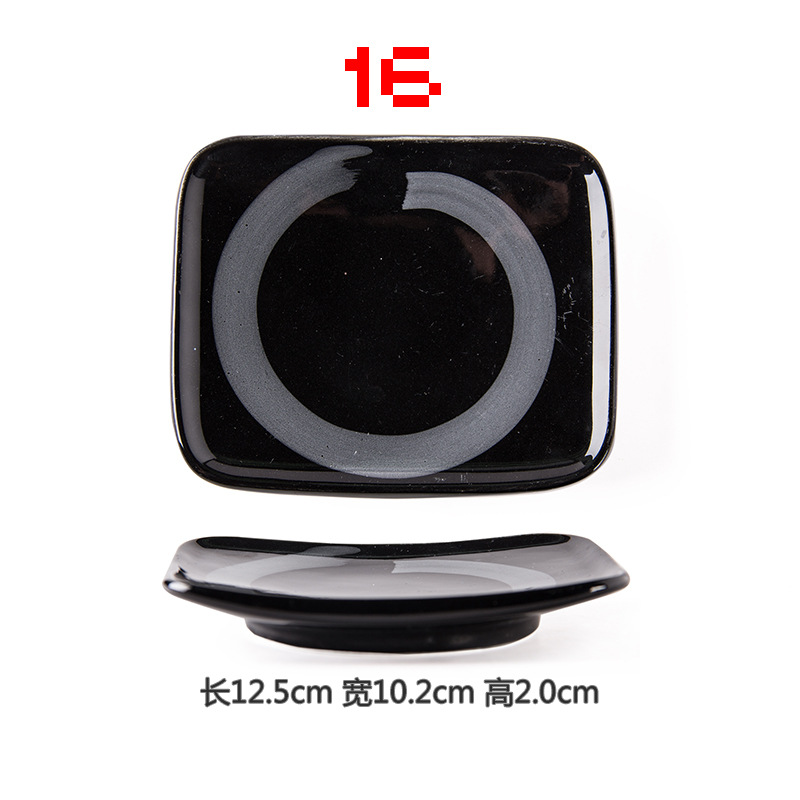 Plato de condimento de cerámica plato de vinagre de mostaza plato de China de hueso