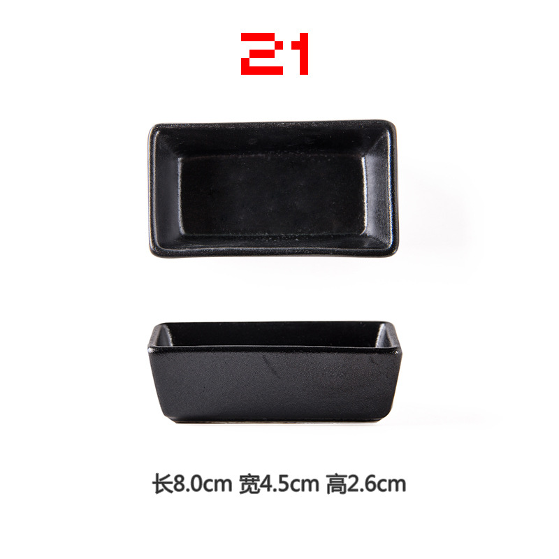 Plato de condimento de cerámica plato de vinagre de mostaza plato de China de hueso