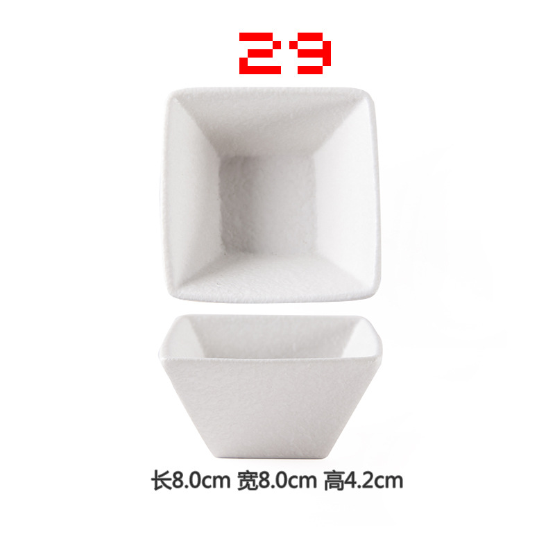 Plato de condimento de cerámica plato de vinagre de mostaza plato de China de hueso