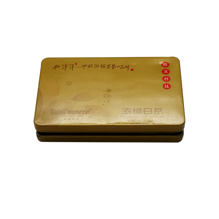 White tea packaging box cover bottom same mold rectangular small iron box original factory direct supply metal box tea iron box packaging