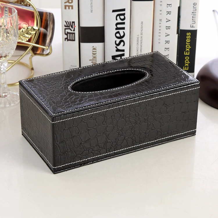 Коробка для салфеток из ПУ-кожи с древесной рамой, крупная и средняя (24×12×9.5 / 20×12×9.5 см), декоративная подставка для салфеток
