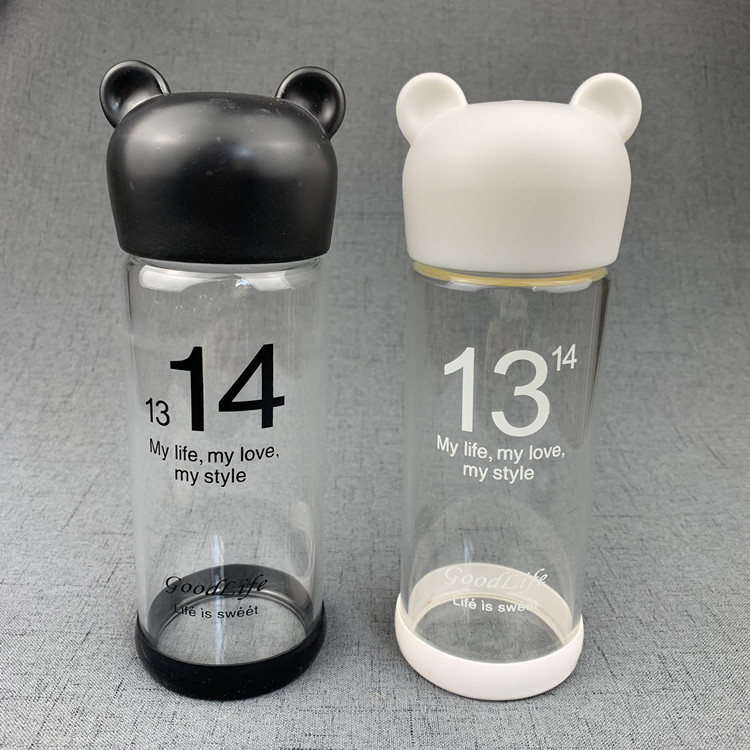 Creative cute Korean bears glass glass resistant high temperature…