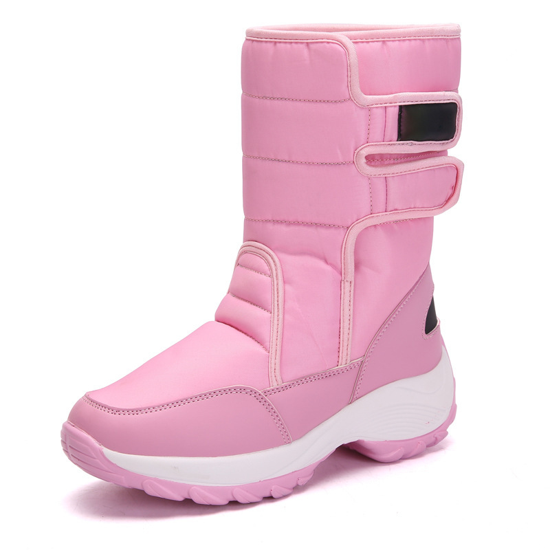 Cross-Border Large Size Snow Boots for Women 2026 Cross-Border Wholesale Winter Outdoor Fur-Integrated Snow Boots 41 Cotton Shoes for Women 42