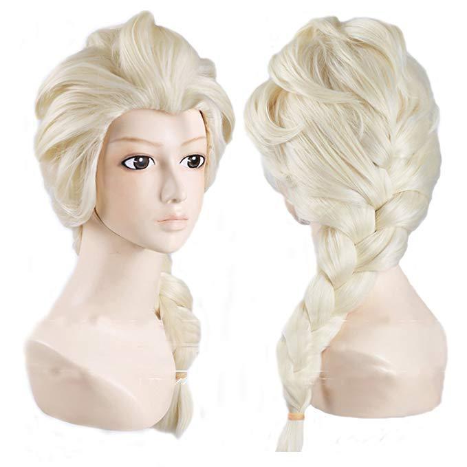 Wig European and American Cosplay Female Cos Wig Cap Headgear Elsa Anna Wig Anime Wig Wig Elsa
