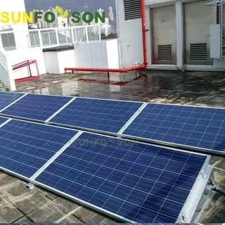 铝合金材质太阳能支架 背靠背压载式三角架平屋顶横摆安装光伏板