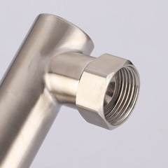 Manufacturer wholesale 304 stainless steel triple bathtub hot and cold faucet brushed shower room in-wall mixing valve faucet