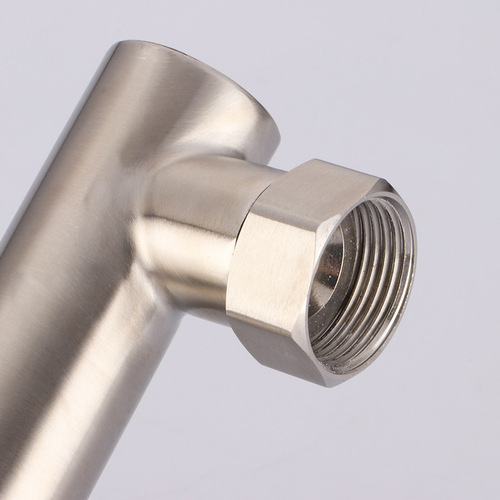 Manufacturer wholesale 304 stainless steel triple bathtub hot and cold faucet brushed shower room in-wall mixing valve faucet