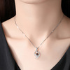 Stone inlay, brand advanced universal necklace, silver 925 sample, high-quality style, light luxury style