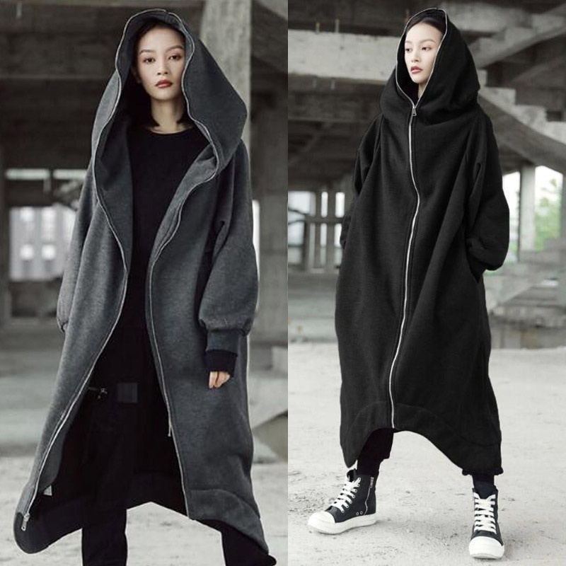 2023 foreign trade autumn and winter new personalized street sweater zipper hooded long fleece-lined sweater 2023 foreign trade autumn and winter new personalized street sweater zipper hooded long fleece-lined sweater
