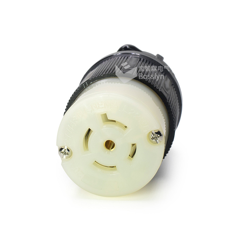 美式大功率航空母座20A 277/480V美标发电机防松工业插座WJ-9522