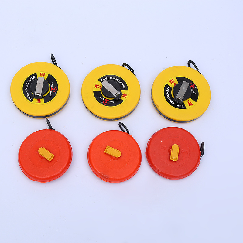 货源供应玻璃纤维卷尺 20米皮卷尺30米 工程摇卷尺测量工具