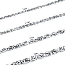 跨境新品配饰品不锈钢麻花项链 欧美钛钢配链条 产地直销