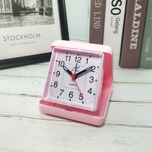 Creative box clock large classic alarm clock student bedside clock convenient travel clock 2658