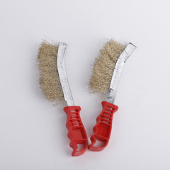 Wire brush Copper-plated wire brush manufacturer rust removal, polishing and cleaning plastic handle wire brush