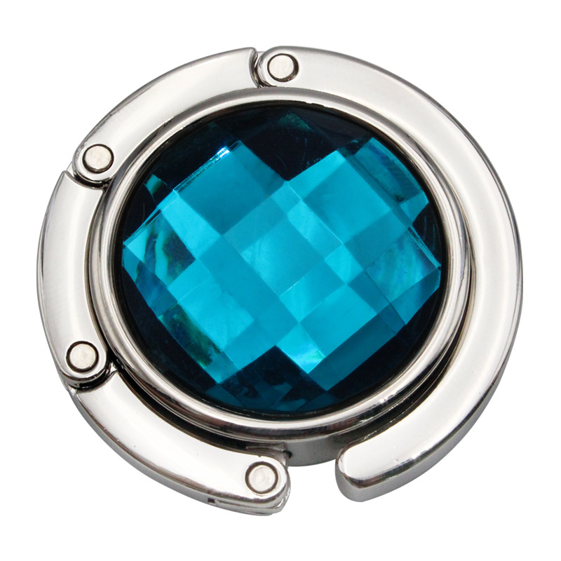 Fábrica directa ronda rejilla acrílico bolsa suspensión multi-superficie cristal mesa lateral plegable bolsa hebilla bolsa colgante multicolor