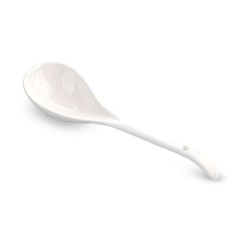 Ceramic spoon wholesale large spoon rice spoon spoon home restaurant hotel commercial pure white spoon wholesale creative public use