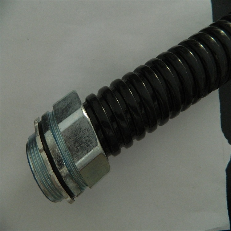 呼和浩特穿线用金属软管 Φ51加厚PVC包塑阻燃镀锌蛇皮管