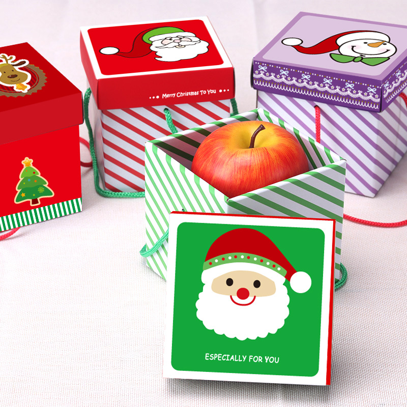 Christmas Korean gift box portable paper box spot wholesale Christmas Apple box Christmas safe