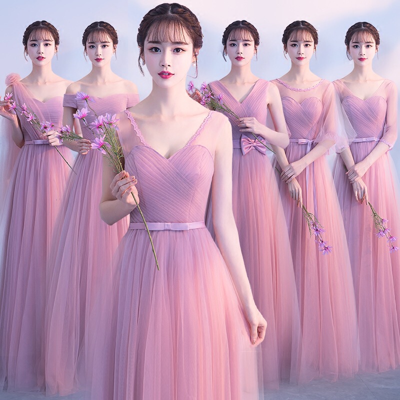 Spring Bridesmaid Dress 2025 New Summer Bestie Outfit Graduation Chorus Sisters Group Dress Long Style One Piece Dropshipping Spring Bridesmaid Dress 2025 New Summer Bestie Outfit Graduation Chorus Sisters Group Dress Long Style One Piece Dropshipping