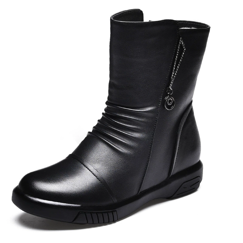Winter keep warm low boots, 2018, for middle age, plus size