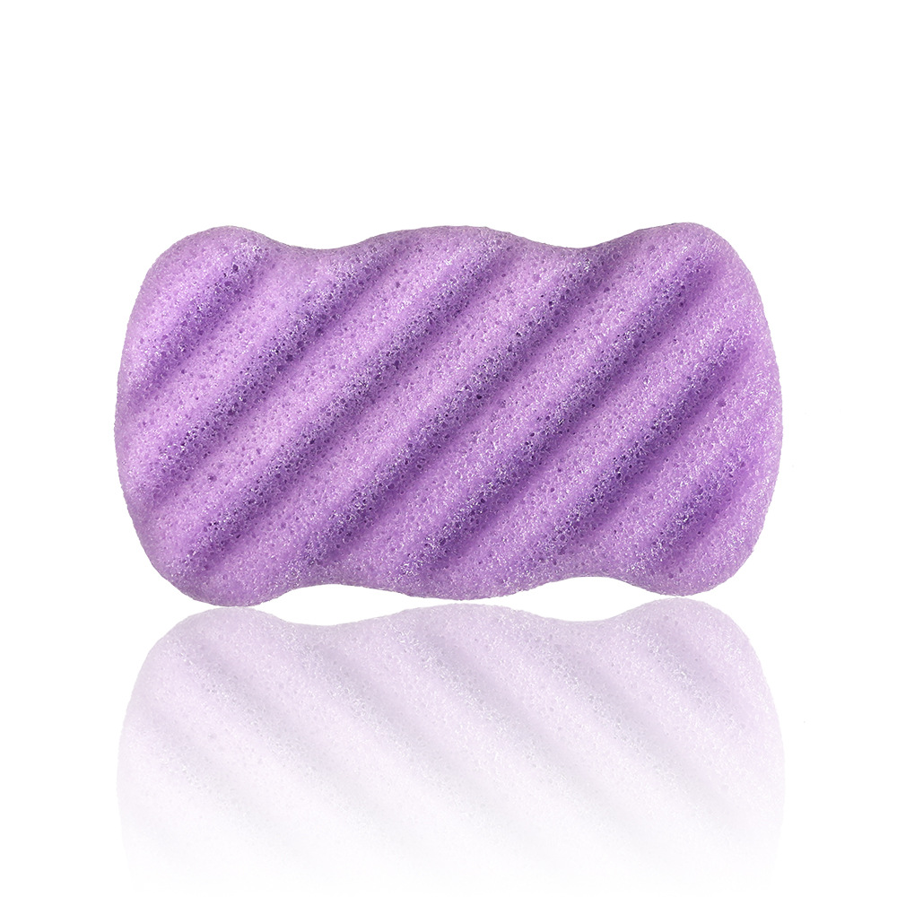 SUR herramientas de belleza FIN respetuoso del medio ambiente degradable planta konjac pegamento baño cuerpo puff onda larga patrón 7 colores