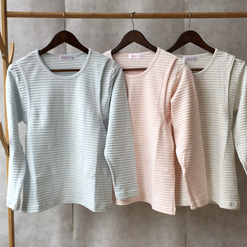 Осенняя одежда для беременных из чистого хлопка, одежда для кормления после родов, одежда для беременных, утепленная эластичная теплая одежда.