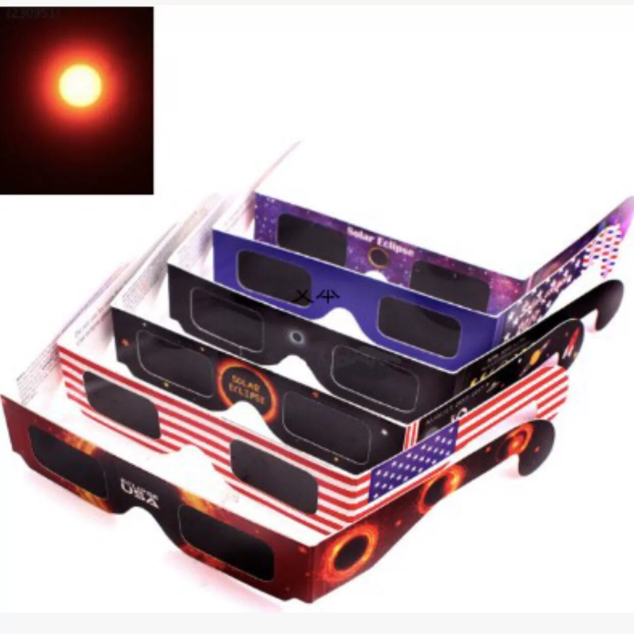 Бумажные изделия 3D-очки, предметы первой необходимости, круглые линии, разделение света, декодирование, ежедневное травление, телескоп, стерео