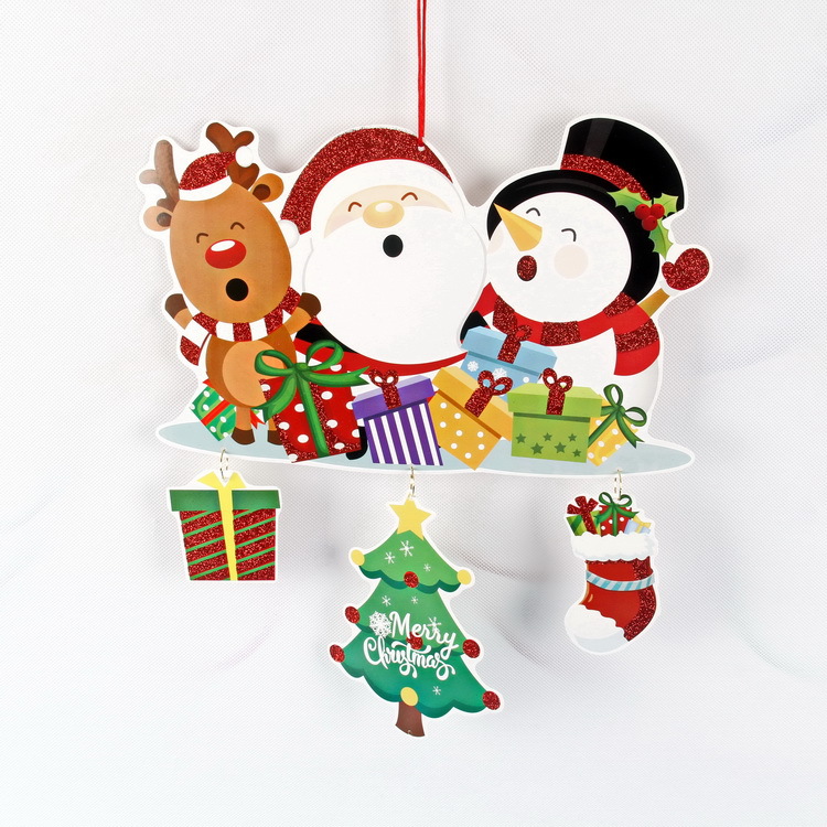 Navidad creativa Garland adornos de Navidad pegatinas decorativas listado centro comercial tienda decoración del hogar suministros de Navidad lote