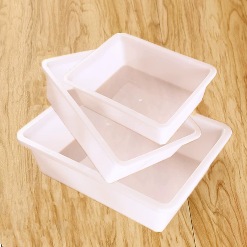 Пластиковый поднос для льда Белые детали инструмента тазик пластиковый белый квадратный тазик белая коробка для еды пластиковая квадратная пластина распределительная пластина
