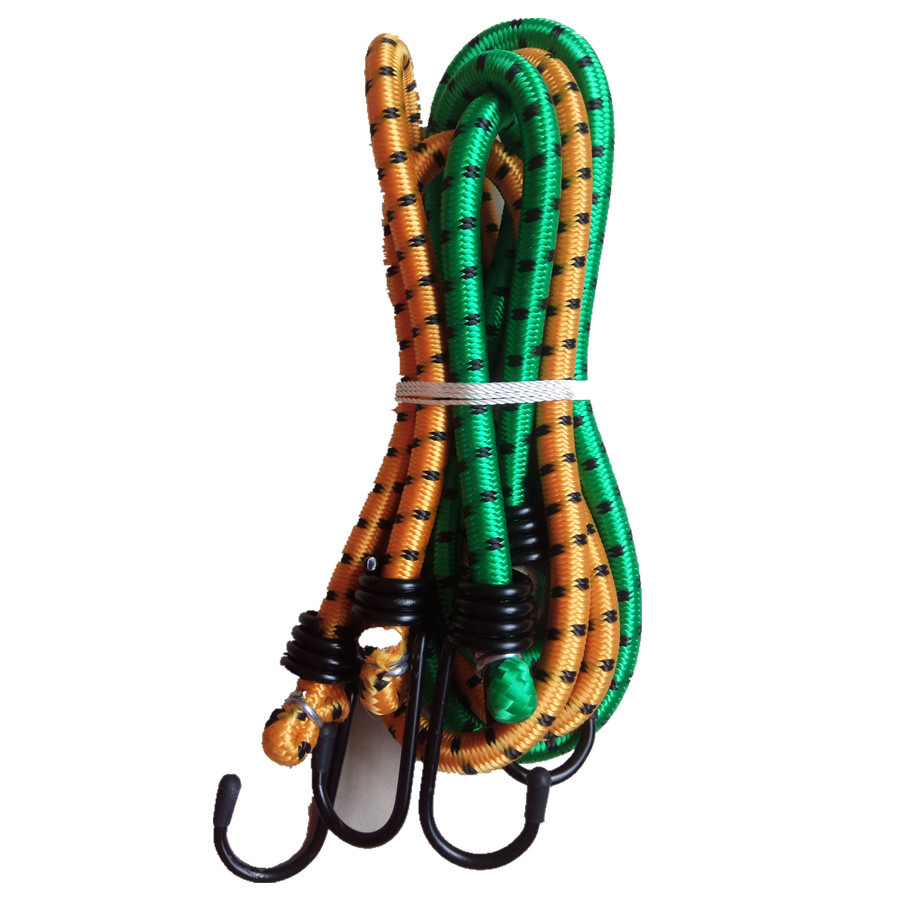 野营弹力绳带钩子彩色行李绳捆绑带 6MM-10MM行李弹力固定带