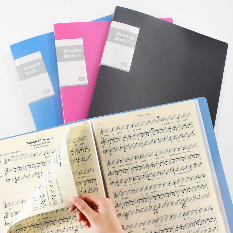 Libro de datos de múltiples capas A4 Carpeta de inserción transparente de gran capacidad bolsa de datos de hojas sueltas engrosada Carpeta de archivo de papel de prueba del estudiante