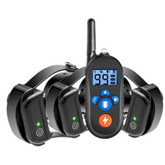 New private model dog training collar with bark control, 800m remote electric shock and vibration warning pet supplies waterproof electronic collar