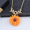 Jewelry, pendant, necklace solar-powered, chain for key bag , flowered