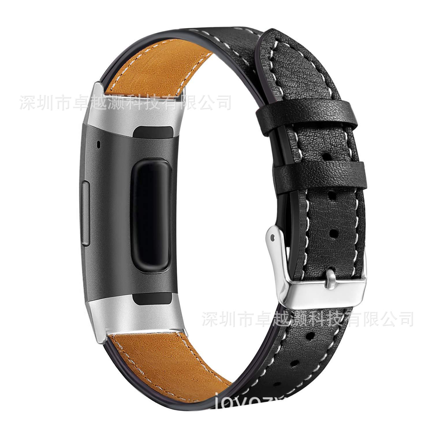 Para Fitbit charge3 reloj primera capa de cuero vaca reemplazo Correa muñeca charge3 cinturón
