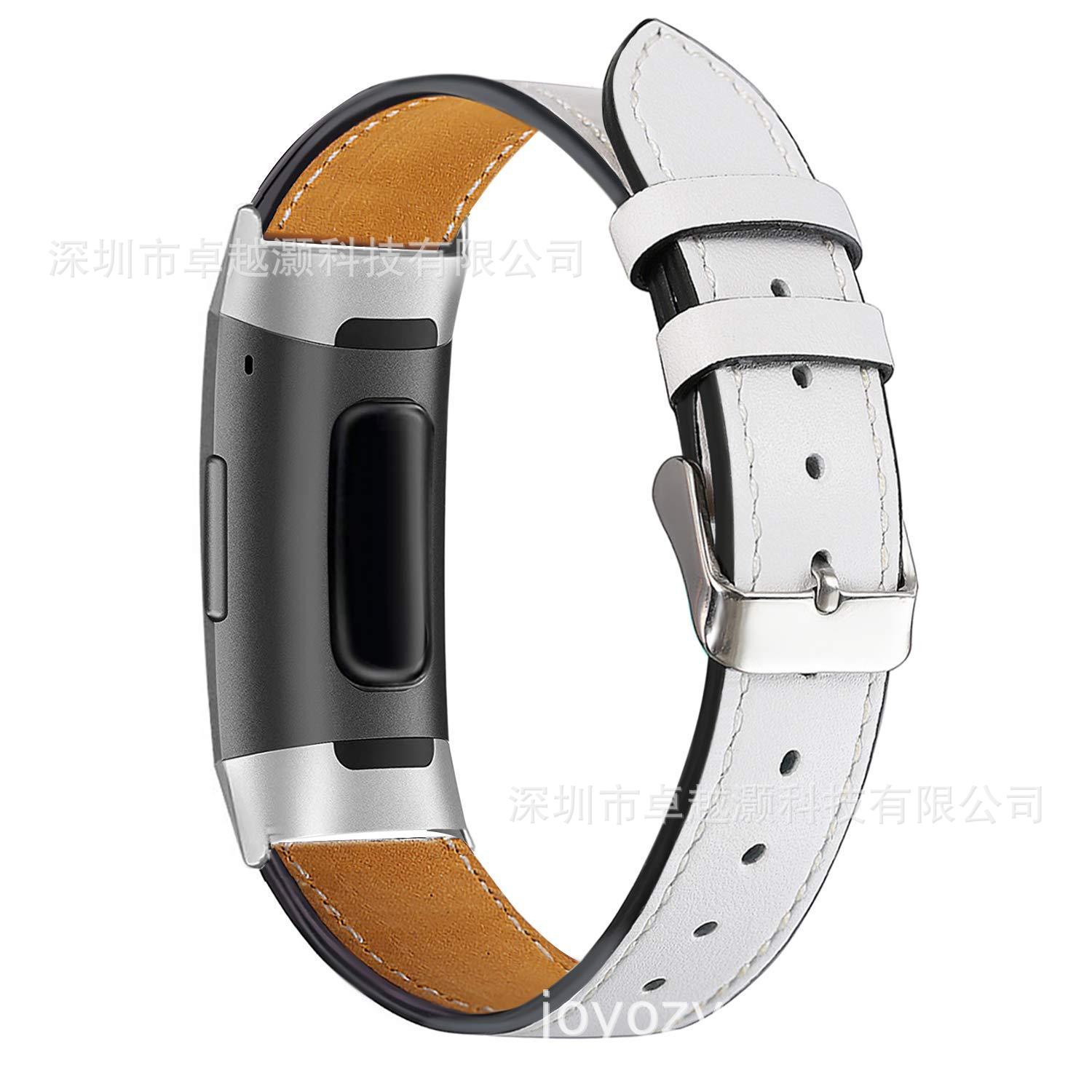 Para Fitbit charge3 reloj primera capa de cuero vaca reemplazo Correa muñeca charge3 cinturón