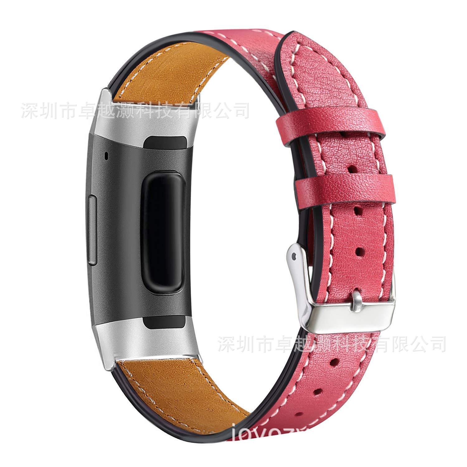 Para Fitbit charge3 reloj primera capa de cuero vaca reemplazo Correa muñeca charge3 cinturón