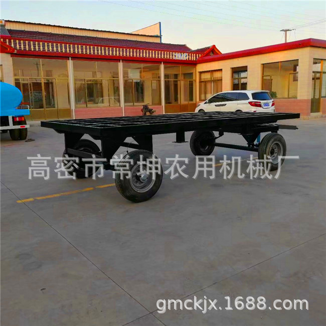 不锈钢平板拖车牵引平板车钢厂专用转运车载重3吨牵引平板拖车