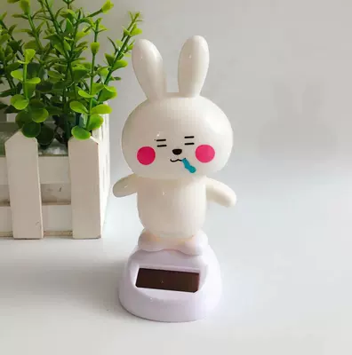 New Solar Swing Doll Car ornaments - about-115-high-white-rabbit