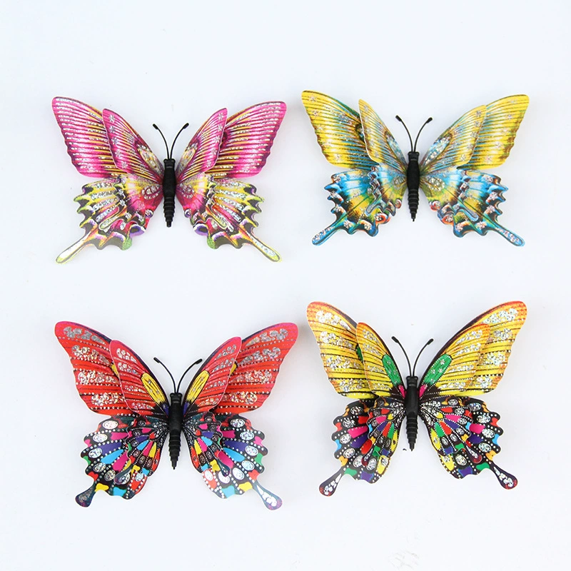Декоративная бабочка 3D лазер 15 см цветные магнитные Аксессуары Бабочка занавес декоративный магнит на холодильник