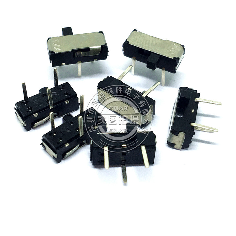 卧式卡件直边MSK 22D18A-2H微型小开关滑动开关两档三脚电源