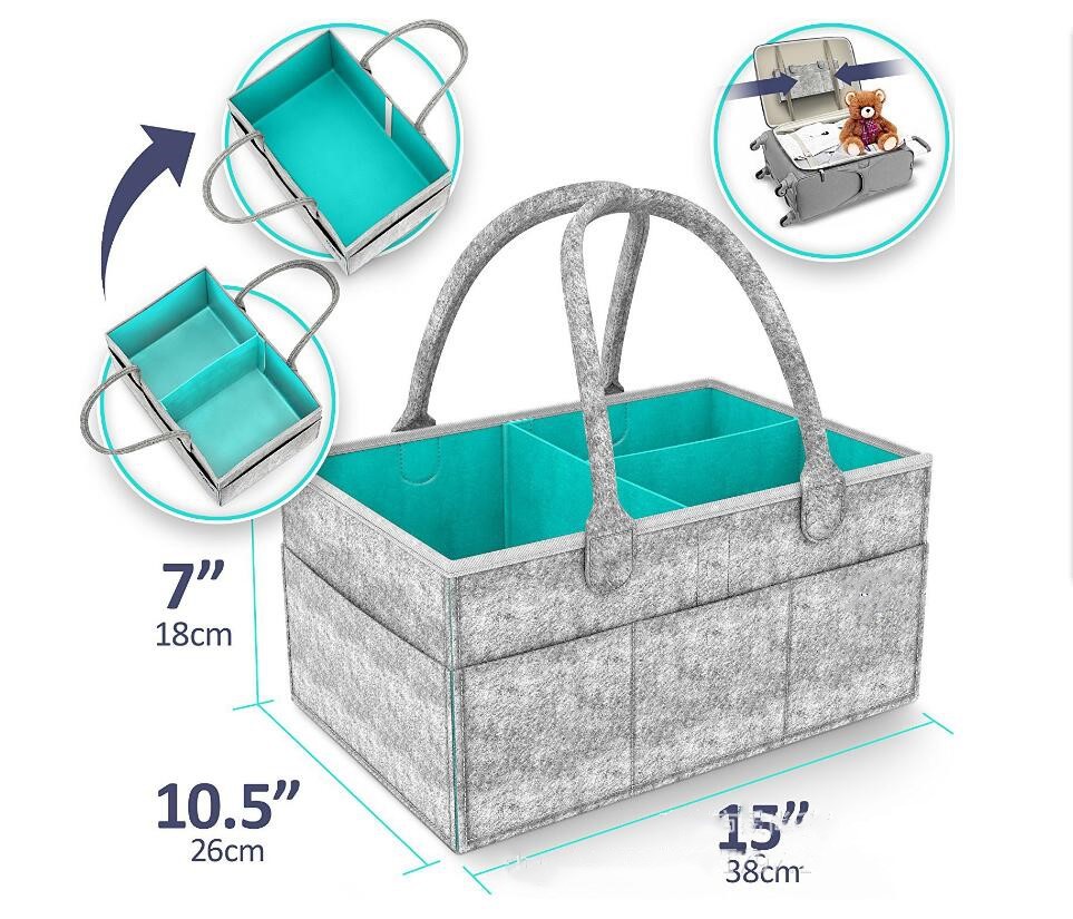 毛毡收纳包 尿不湿尿布收纳袋 毛毡化妆包 包中包 加logo尿不湿包