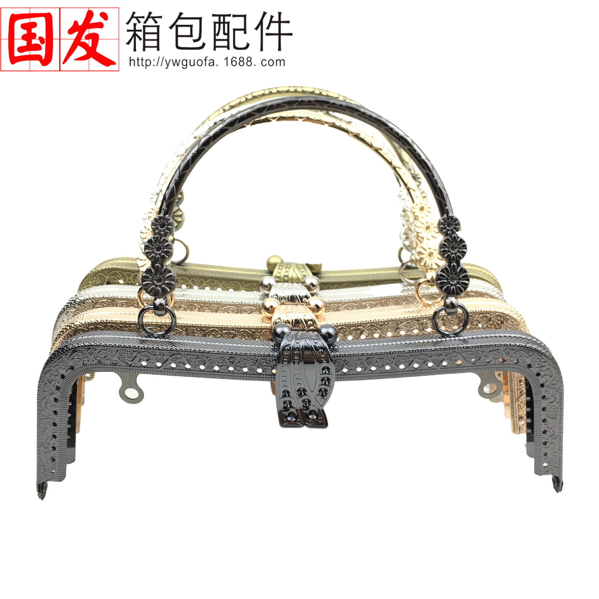 20cm cintura cóncava en relieve hojas grandes tres flores mano mano oro mano mano oro accesorios bolsa de material DIY