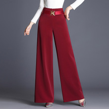 春秋季女裤阔腿裤女高腰肥腿裤裙休闲裤女长裤子中年舞裤阔腿显瘦